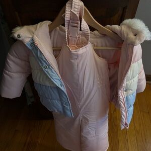 Carter's Pink and Blue Puffer Jackets with Fur-Trimmed Hoods